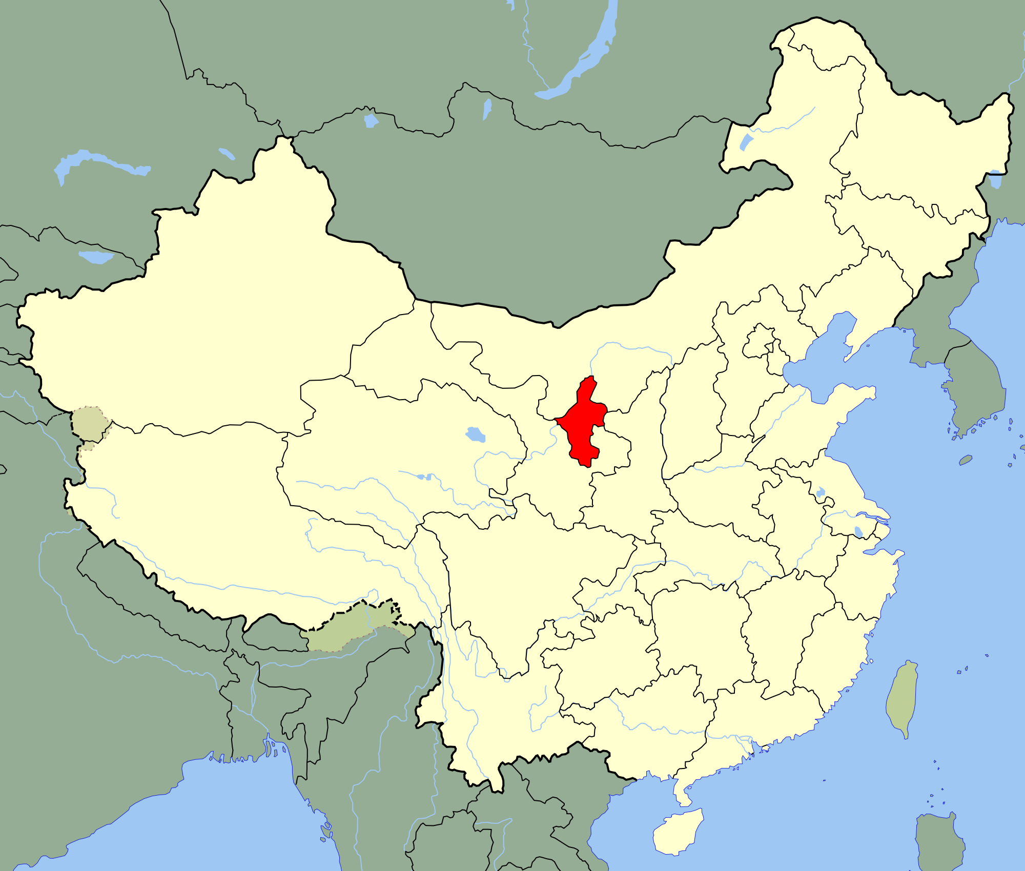 Ningxia Map