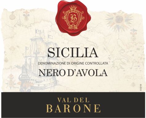 Logo for: Val del Barone Sicilia DOC Nero d'Avola